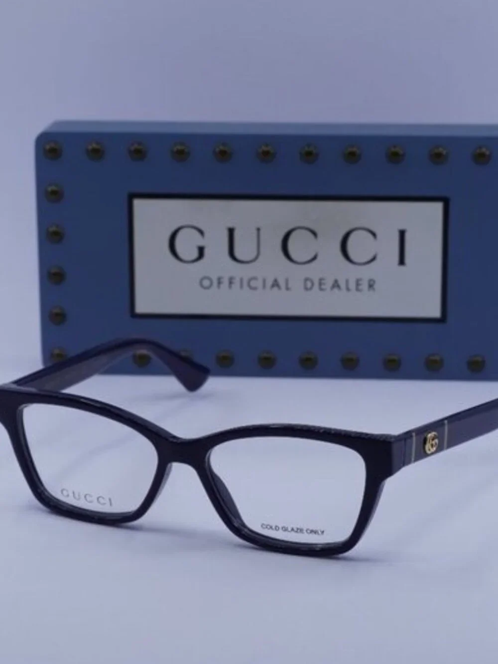 Gucci GG0634O 009 Cat Eye Eyeglasses 50mm – Blue